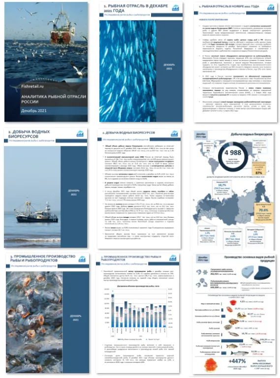 Ежемесячный аналитический обзор рыбной отрасли по итогам декабря 2021 года