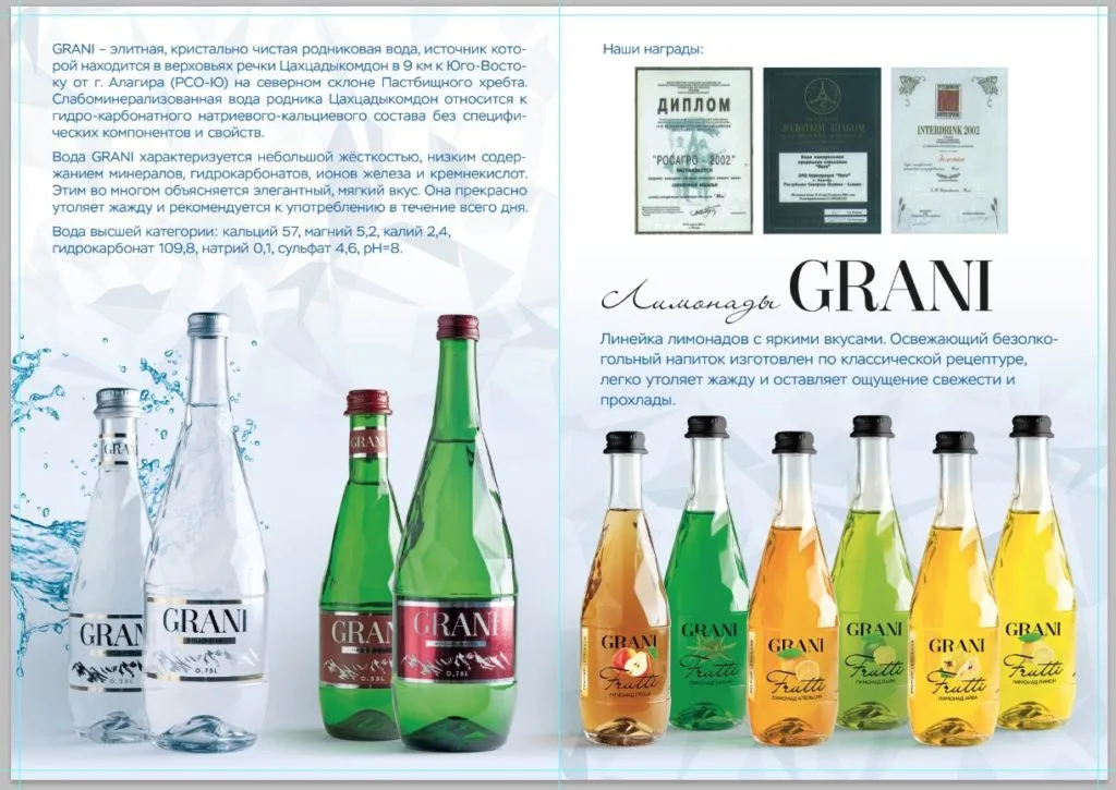 фотография продукта Минеральная вода и лимонады GRANI