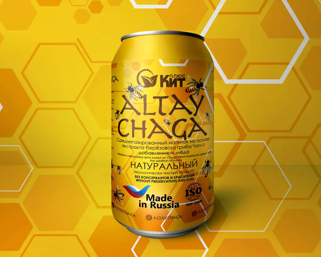 фотография продукта Газированный напиток "ALTAYCHAGA" + мёд