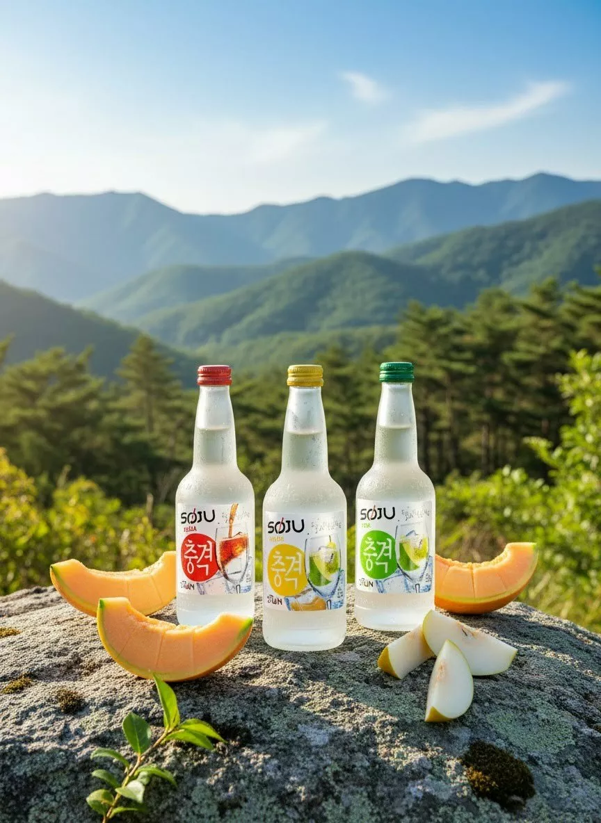 фотография продукта Stun soju sparkling (газированное соджу)